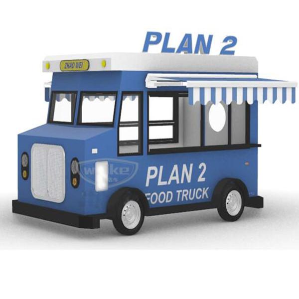 Eco Friendly Food Truck Mobile Food Bus Electric Fast Snack