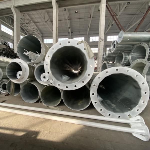 20M To 40M Polygonal High Mast Powder Coating High Mast Light Pole