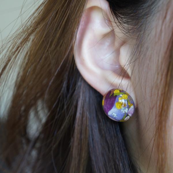 Forget-Me-Not Purple Earing Stud Cute Korea Style Women Loved Ball Earrings With Best Quality