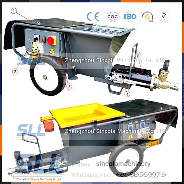 Wall Mortar Putty Spray Plaster Machine , Cement Spray Machine Small Size