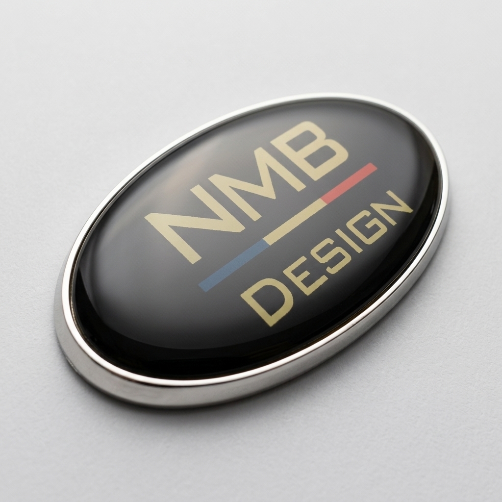 Custom Fashion Zinc Alloy Durable Label Crystal Surface Metal Nameplate for Out Door Use
