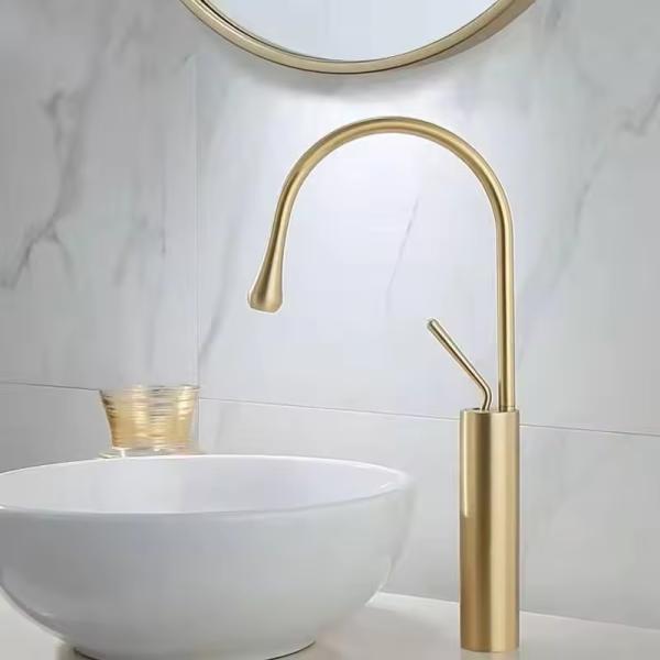Single Hole Lizhen Hwa.Con Light luxury Hot and Cold Water Faucet for Kitchen Bathroom