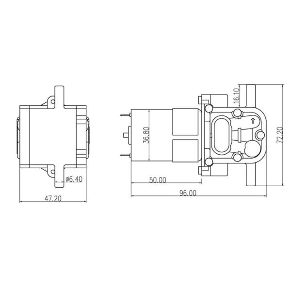 Miniature Diaphragm Pump DC 12V 24V 36V Water Pump Water Purifier FDA Food Grade Pump 2L/min mini water dispenser pump