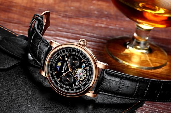 Business Automatic Mechanical Watch High Hardness Glass Abrasion  Resistance