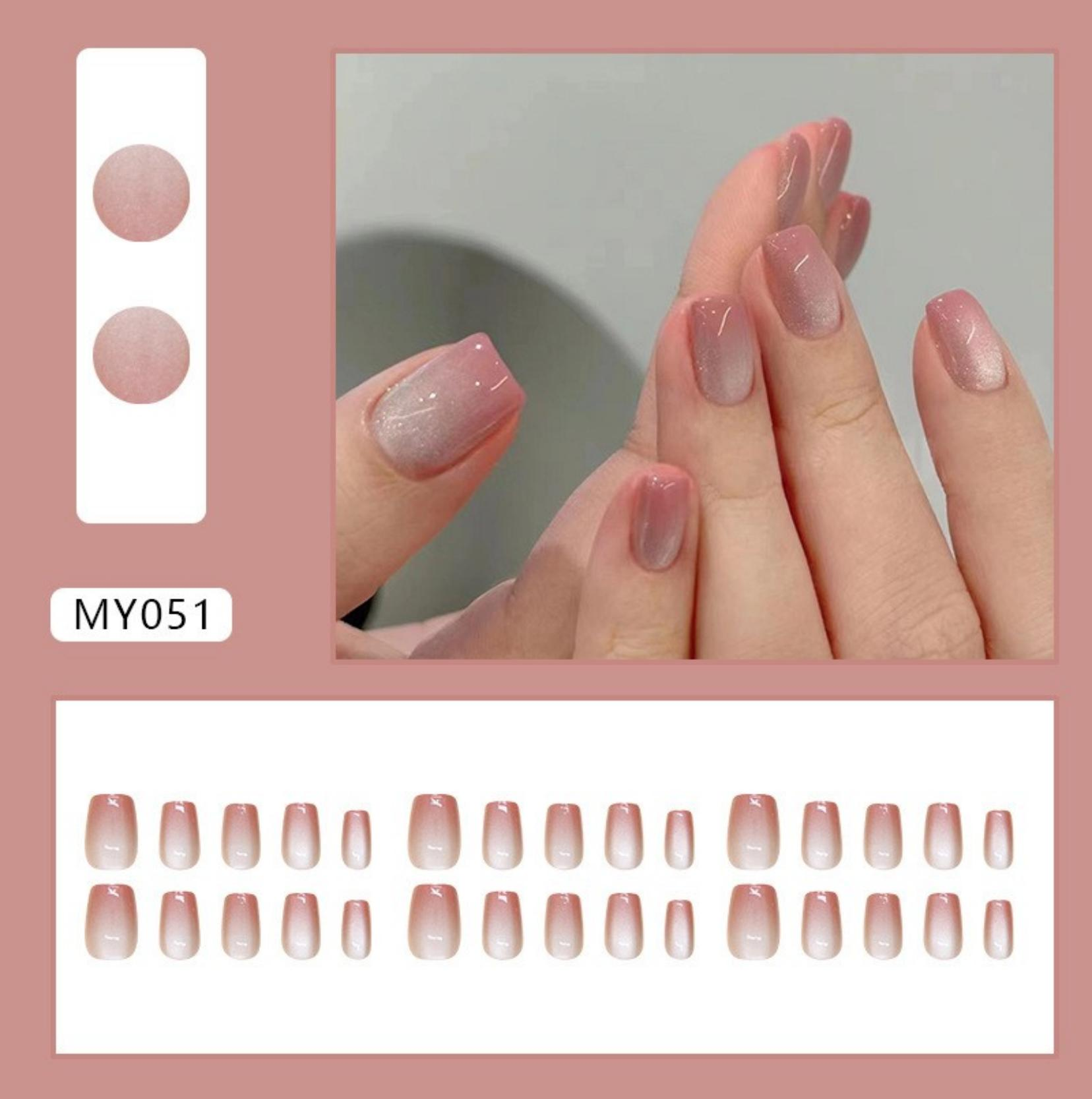 Red 3D Cat Eye Nails 24pcs ABS Short Almond Acrylic Nails ODM