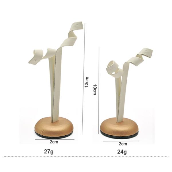 Faux PU Leather Earring Display Stands Y Shaped Style Hanging Long Earrings