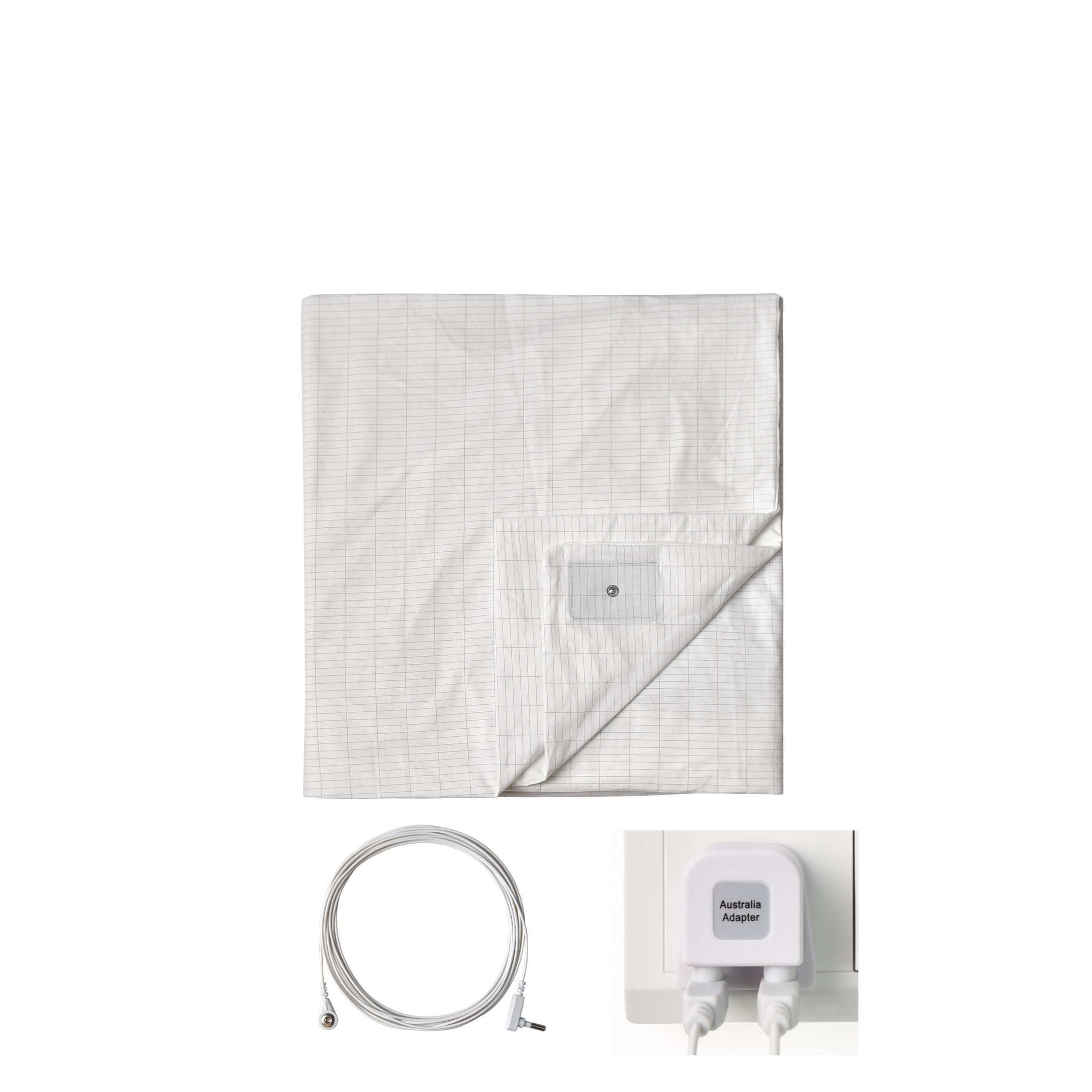 Silver Fiber Bed Sheets with Anti-Microbial Health & Grounding Cord Safety Product Category