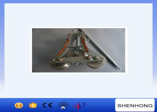 SJL-100 Aluminum Sheave Cable Pulling Rollers Conductor Grounding Roller When Tensioning Erect Wire