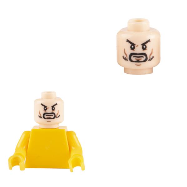 MOC WW2 military city mini figures skull parts army soldier figures face heads children educational toys