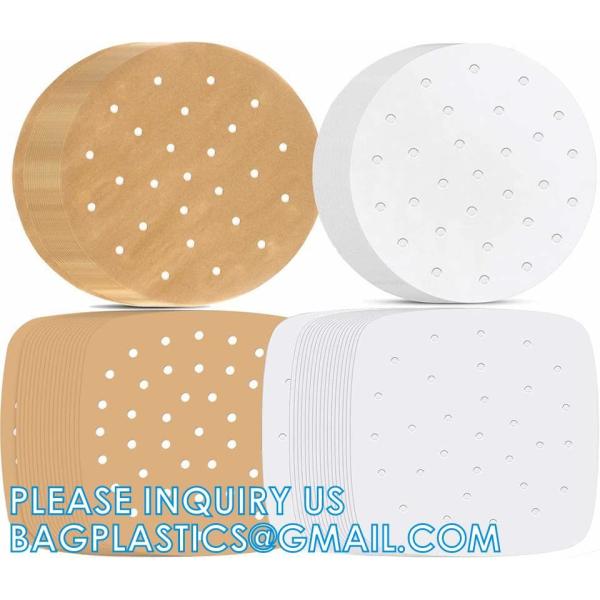 Air Fryer Disposable Paper Liner Reusable Air Fryer Liners, Round Air Fryer Parchment Paper, Non-Stick Food Grade