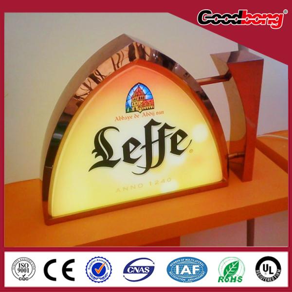 plastic metal 3d led waterproof anti-wind illuminated advertising decorated light box