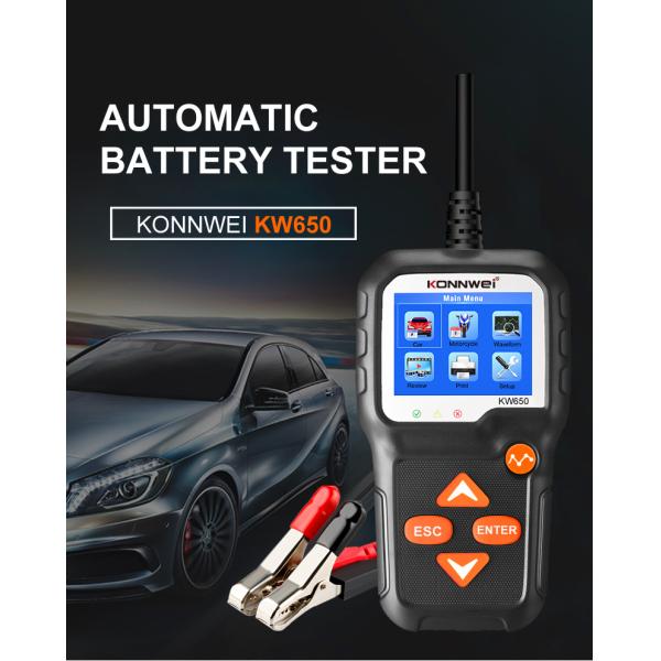 6-16V 100-2000CCA car Battery Tester Free update with printer CE ROHS FCC