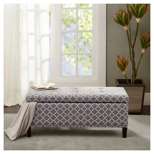 Double fabric tufted folding ottomans home goods wooden ottoman storage ottoman bench