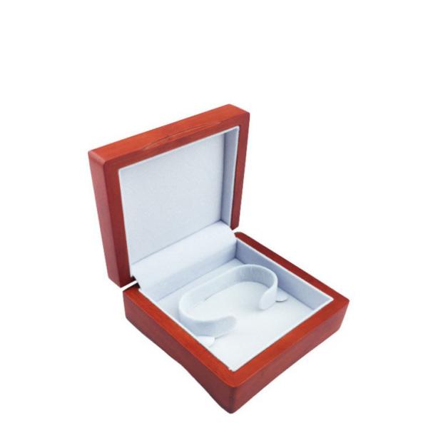 Luxury Velvet Inner Necklace Bracelet Ring Box Red Wooden Jewelry Gift Box