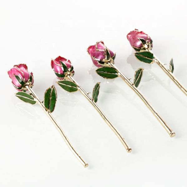 Gold Plated /Dipped  Bud  Rose With  Gift Box Forever Gold Rose for Mother's Day ,Christmas or Valentine' s Day  Gifts