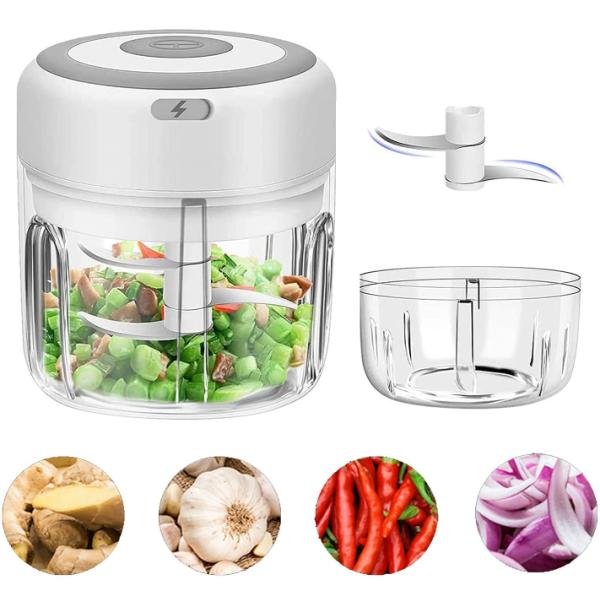 Mini Electric Chopper 250ML Home Garlic Press Chopper Portable Food Chopper