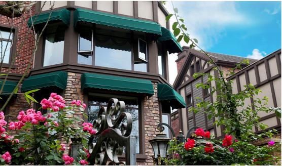 Retractable Sunshade French Awning Circular Arc Shaped Folding Sun Shade Awning