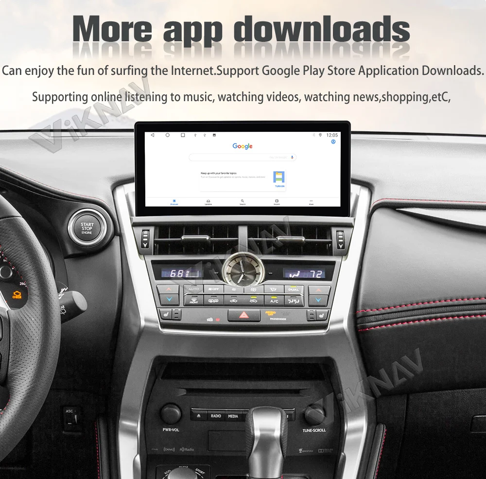 Авторадио Viknav Для LEXUS NX NX200 NX200T (2015 2016) 12,3 дюйма сенсорный экран Carplay Автомобиль GPS навигация мультимедиа