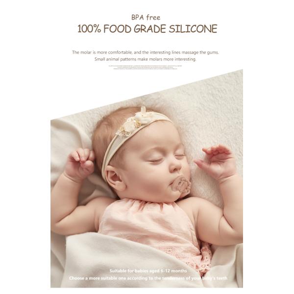 Цепь Pacifier младенца силикона качества еды с милой животной формой панды