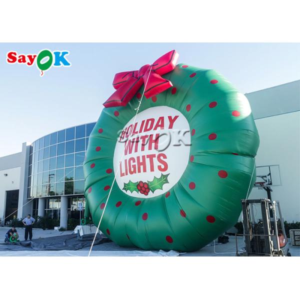 Венок рождества зеленого цвета ODM раздувной для на открытом воздухе дисплея