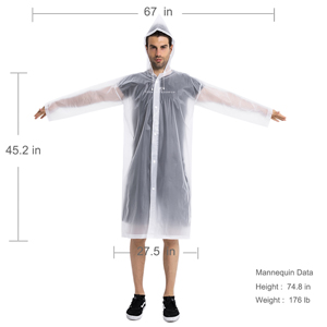 Oxford Raincoat Polyester & PVC Raincoat PVC Raincoat EVA Raincoat, Rain Poncho Reusable Unisex for Women Rain Cape