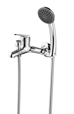 Torneira misturadora de banho de alavanca única para instalação na parede, cromada