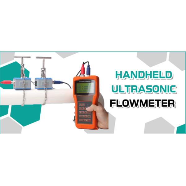Clamp-On Handheld Ultrasonic Sensor Water Sewage Flow Meter Liquid Ultrasonic Flowmeter