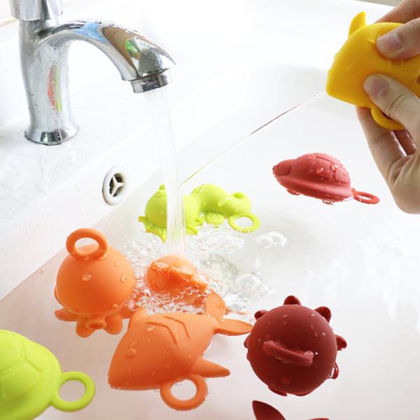 Animal Shape Silicone Bath Toys Spraying Water For Toddler Kids Gift