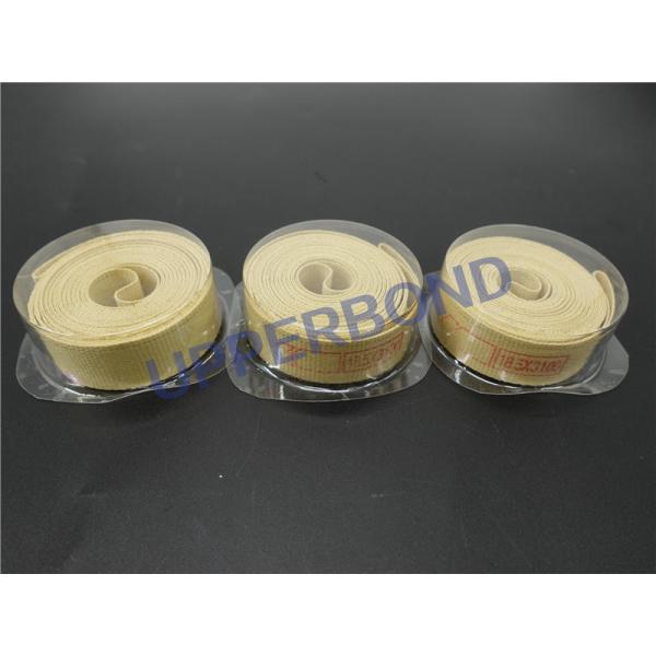 Aramid Fiber MK8 Cigarette Machine Parts Conveyor Belt Yellow Garniture Tape
