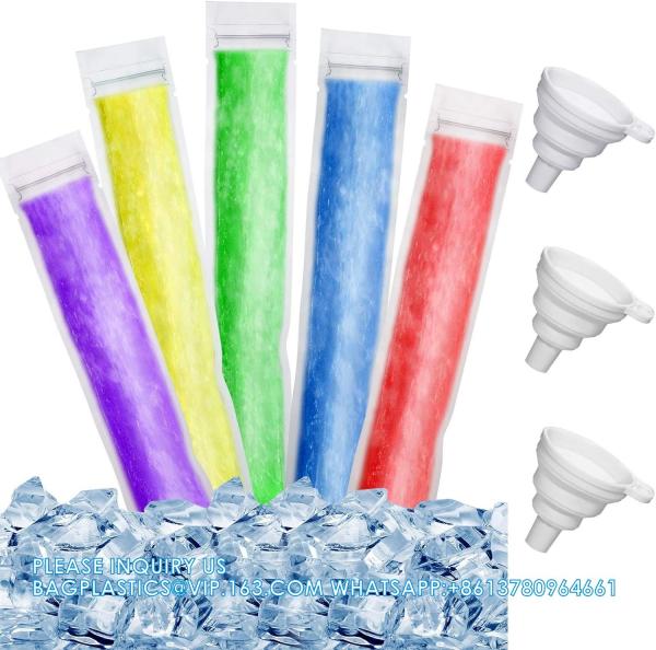 Disposable Ice Mold Bags Mold Bags Homemade Ice Lolly Bags Funnels Freeze Snacks Freezer Tubes For Healthy Snacks