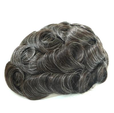 Mens Toupee Hair Replacement French Lace Human Hair Systems Hair Pieces Q6 #1B20