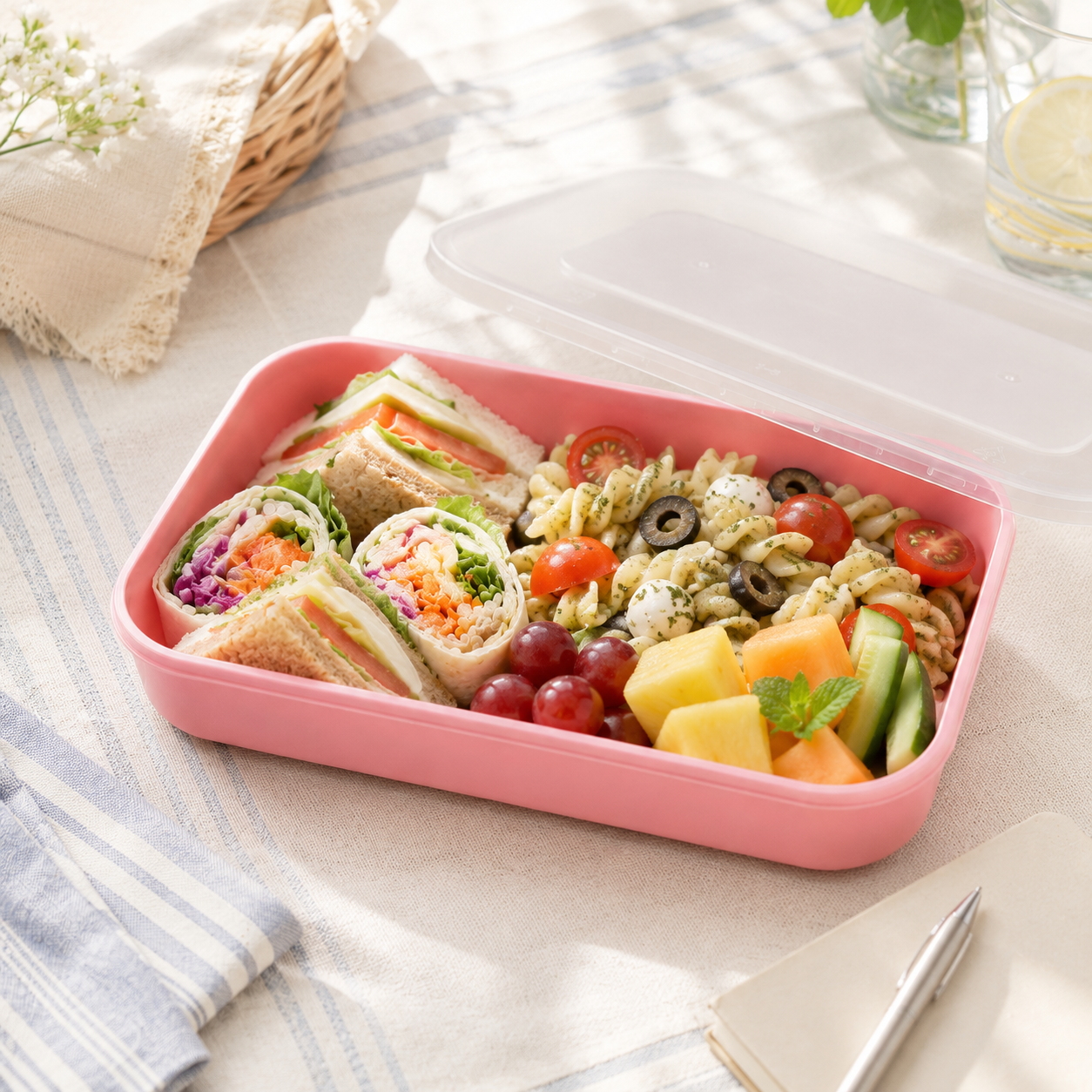 Deep Bento Box Container 750ml Japanese PP Takeaway Lunch Box for Rice