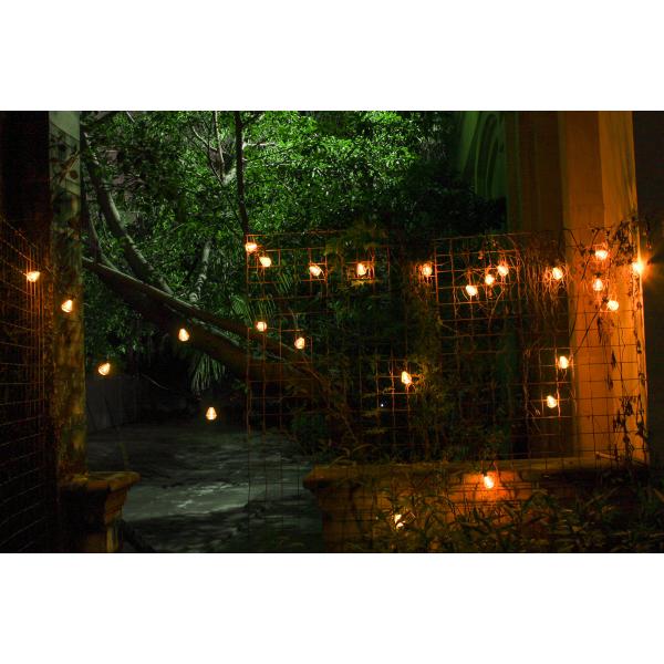 Solar Panel Powered Christmas Holiday Decoration LED Light String Shatterproof Waterproof E12 Sockets Diamond Shaped Festoon