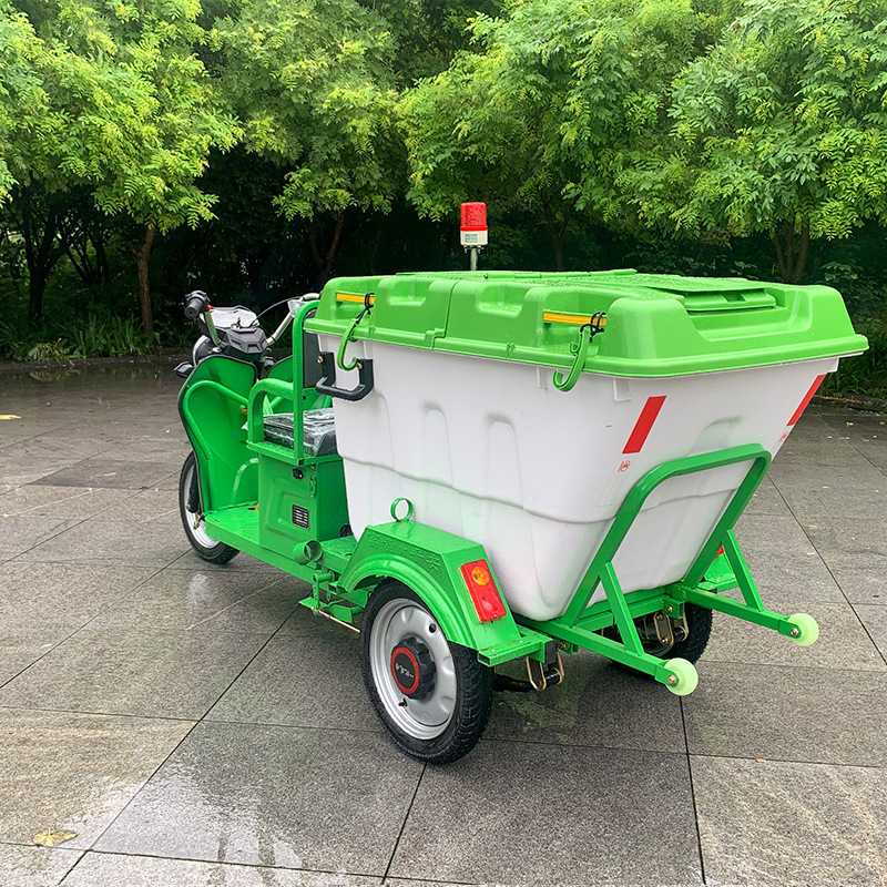 Hydraulic Dump Electric Sanitation Tricycle , 3‑Wheel Waste Collection Truck for Urban Town Street Cleaning