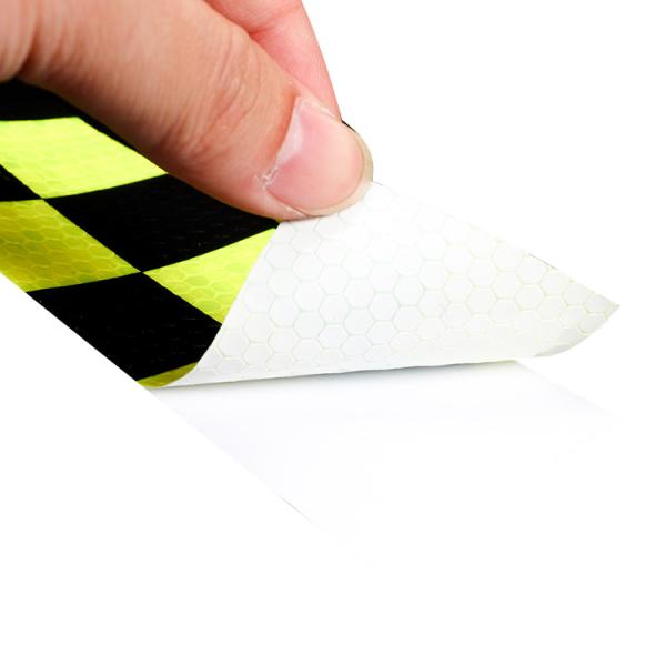 Ретро угроза безопасности предупреждая отражательный желтый цвет черноты ленты для PVC прилипания автомобилей красочного сильного