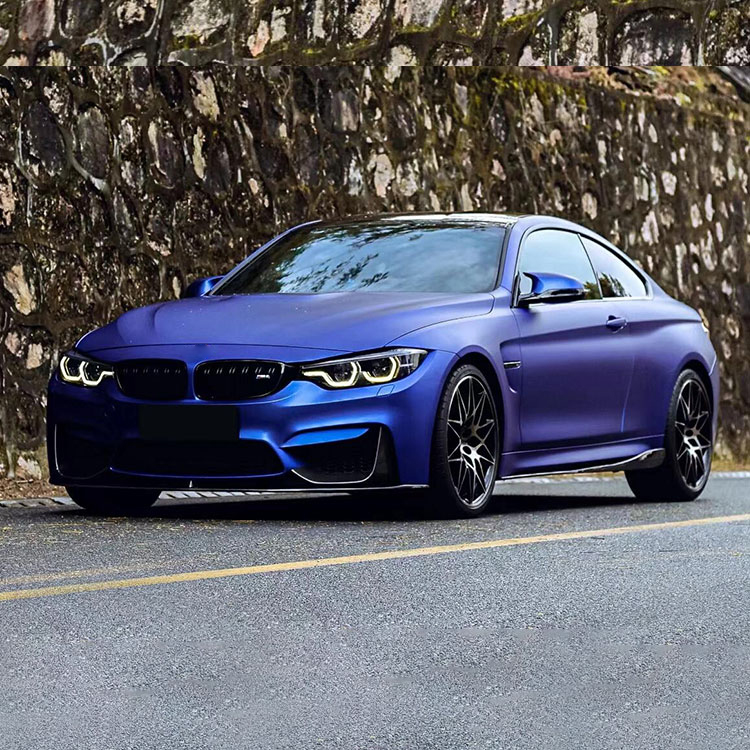Matte Chrome Blue Car Wrap Vinyl Full Body Wrap Car Vinyl 3m Matte Blue Vinyl Wrap Electroplating Color Changing Film