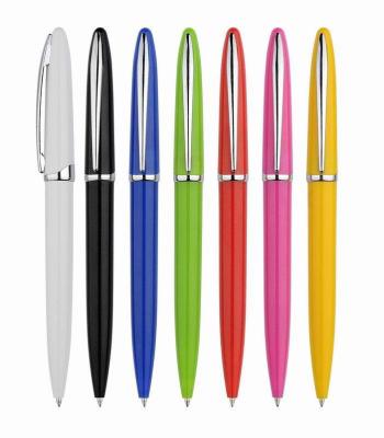 colored plastic twist ball pen, logo can be printed