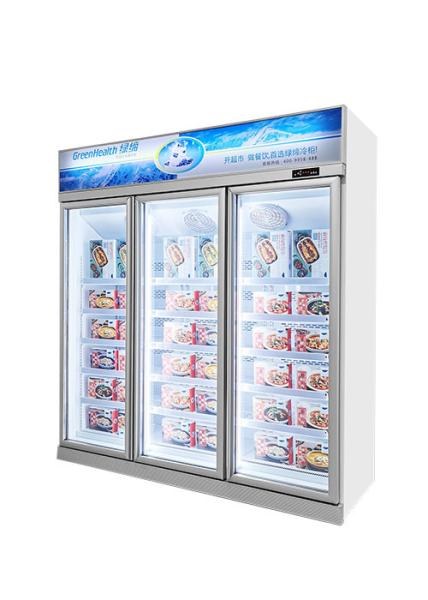 Frequency Coversion Cabinet Upright Display Freezer Showcase For Meat Food