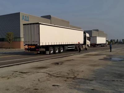 3 Axle Side Curtain Semi Trailer With Tread 1840mm And Wabco Relay Valve