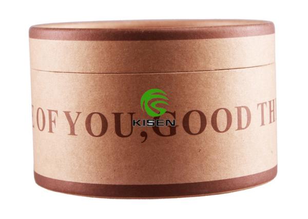 Kraft Paper Cardboard Cylinder Tubes , Custom Logo Round Paper Tube For Tea
