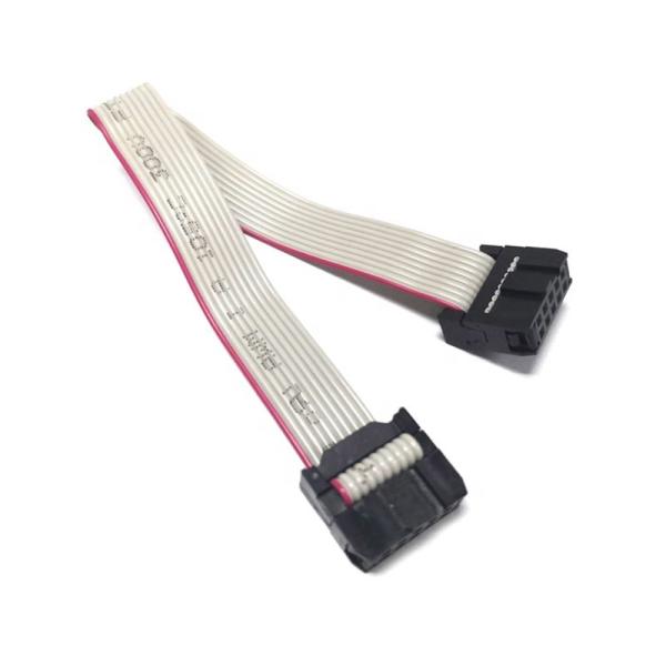 1mm 1.27mm Pitch Single Row Ribbon Cable 10 Pin 10 Core 180mm