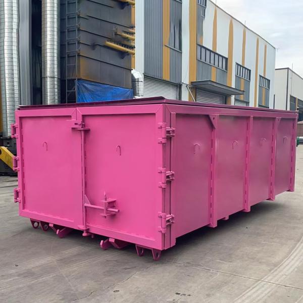 Reinforced Cor Ten Steel Roro Bin Roll Off Dumpster For Agriculture Demolition Coastal Waste Handling
