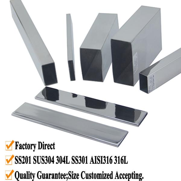 Почищенная щеткой нержавеющей стали полости Inox зеркала труба 30mmx10mm декоративной прямоугольная 40mmx20mm 60mmx30mm Ss 201 304 316