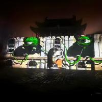 Projecteur interactif HD 3d pour la construction de murs extérieurs