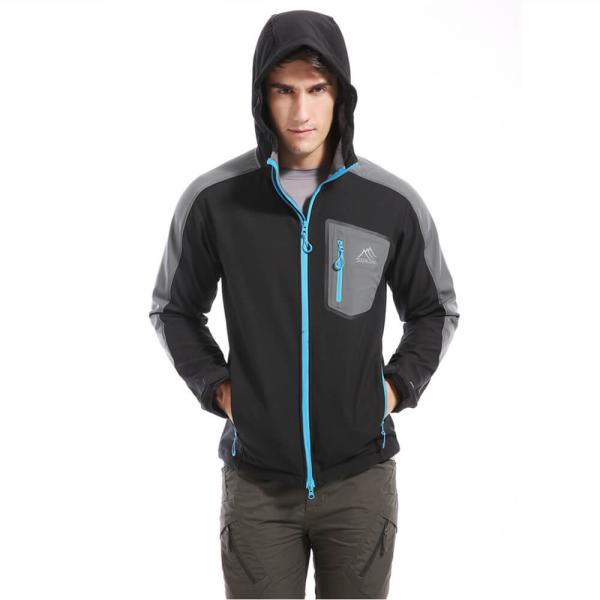 Camping Trekking Waterproof Hiking Coat Multiple Colors Zipper Closure Warm