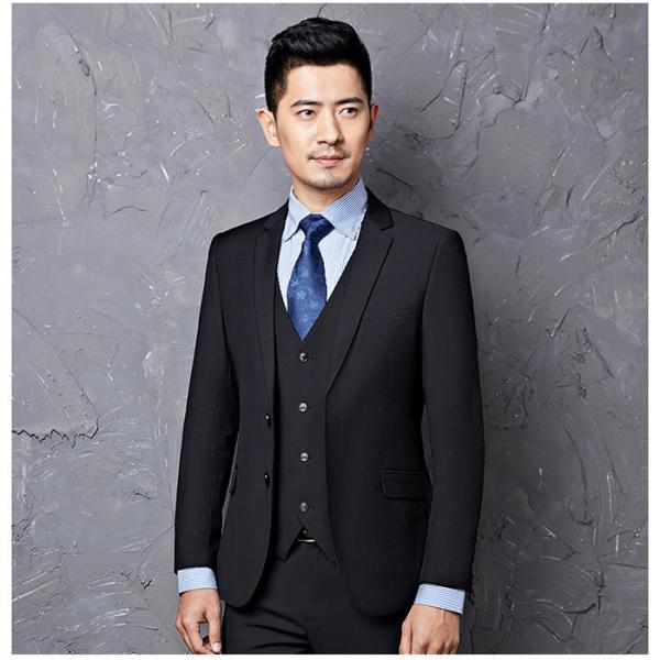 80% Cellulose Acetate Fibre Custom Men Business Suit 2 Piece Breathable