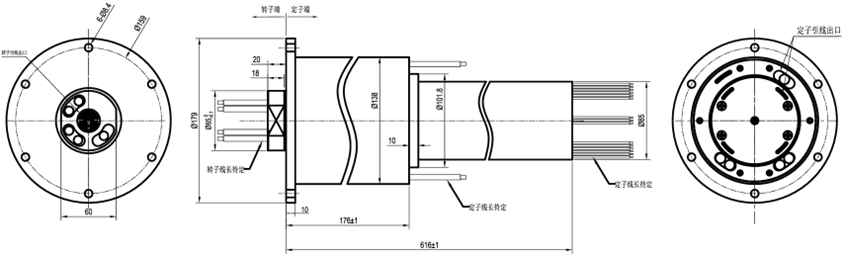 Panlink High Power Slip Ring 300rpm 500A Supporting Multi Module Integrations