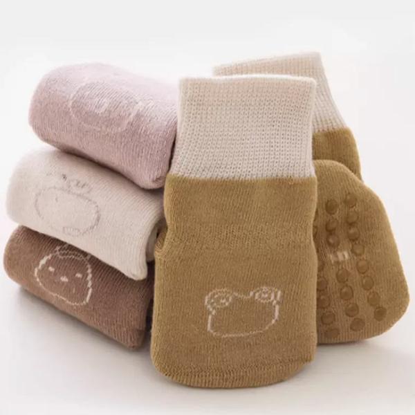 Winter Anti Slip Kids Cotton Socks Custom Baby Terry Socks