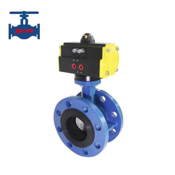 General Application Pneumatic Soft-sealed Flanged Butterfly Valve with Flanged Connection