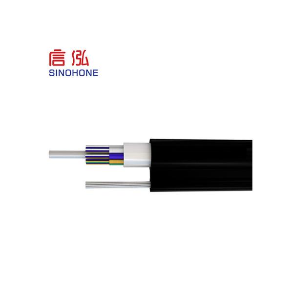 High Strength Aerial Cable 4 Core Fiber Optic Cable , Fiber Optic Armored Cable Outdoor